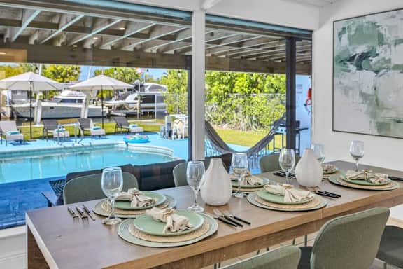 Gated Waterfront Pool Home w/ Dock, Basketball - Image 3